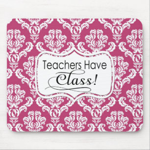 Tapis De Souris Damas Roses, Les Enseignants Ont Classe