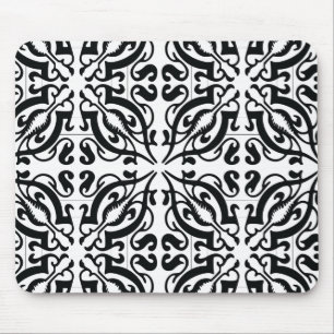 Tapis De Souris DAMASK - Noir et blanc