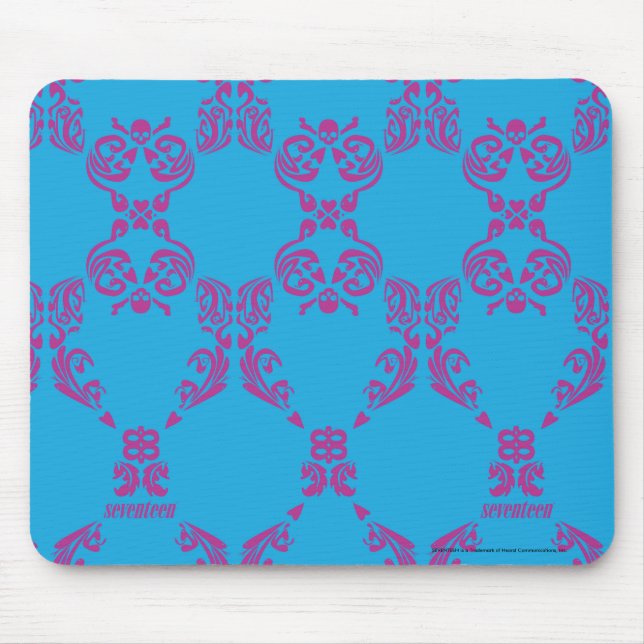 Tapis De Souris Damask Purple-Aqua (Devant)