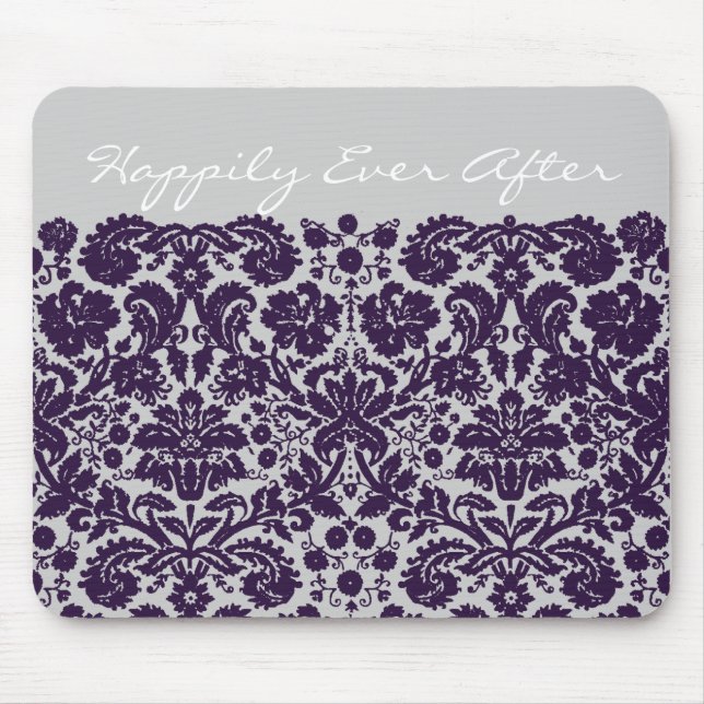 Tapis De Souris Damask Purple Mariage (Devant)