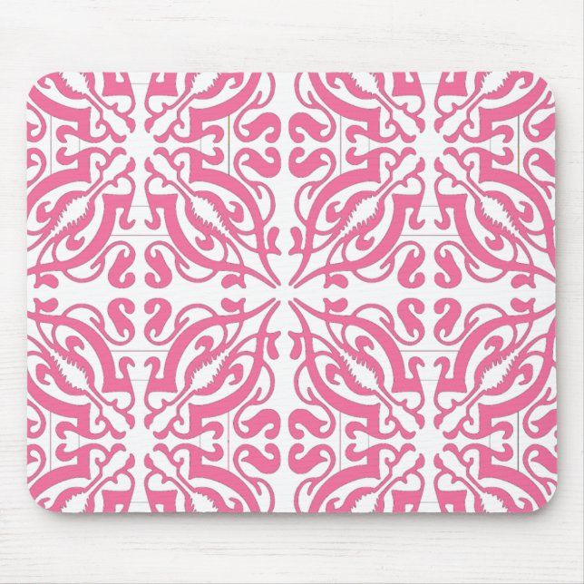 Tapis De Souris DAMASK - Rose (Devant)