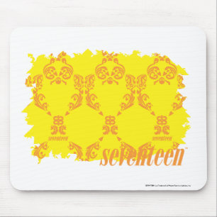 Tapis De Souris Damassé 2 jaune-orange