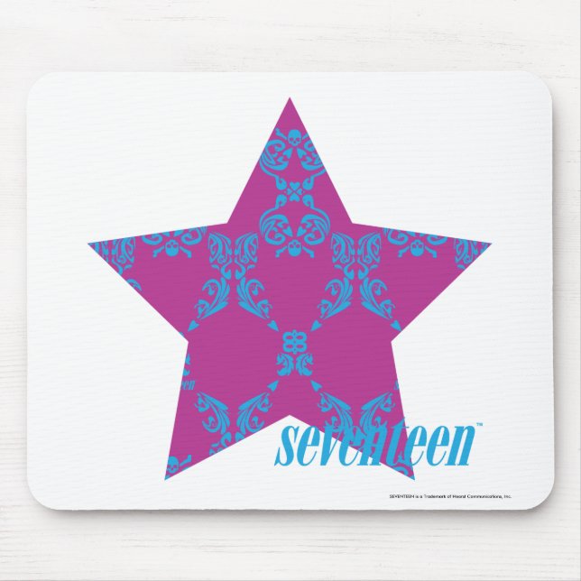 Tapis De Souris Damassé 3 Aqua-Pourpres (Devant)