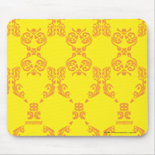 Tapis De Souris Damassé jaune-orange