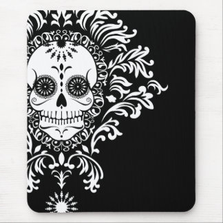 Tapis De Souris Damassé morte - crâne chic Mousepad de sucre