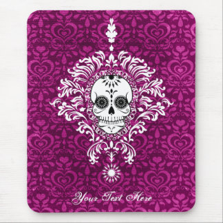 Tapis De Souris Damassé morte - crâne fait sur commande Mousepad