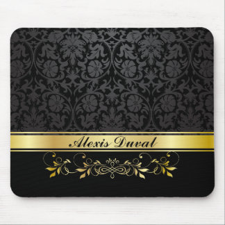 Tapis De Souris Damassé noire