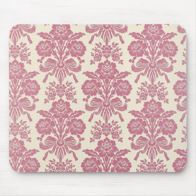 Tapis De Souris Damassé rose Girly (Devant)