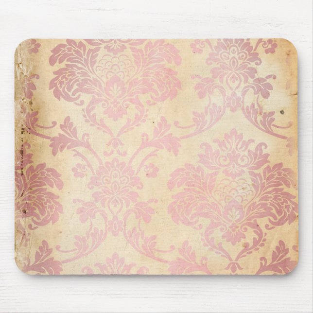 Tapis De Souris Damassé rose vintage (Devant)