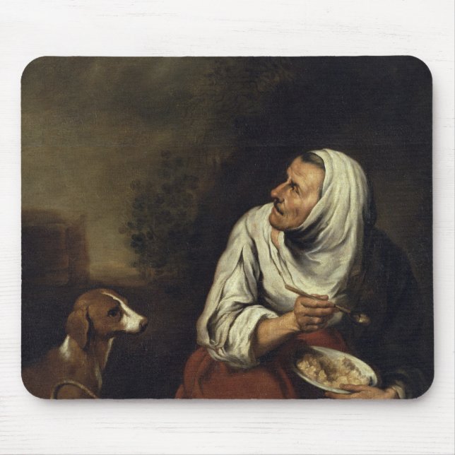 Tapis De Souris Dame âgée avec le chien (Devant)