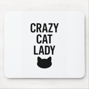 Tapis De Souris Dame de chat fou - Drôle cadeau Amoureux des chats