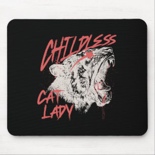Tapis De Souris Dame de chat sans enfants 1