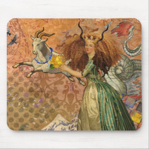 Tapis De Souris Dame de la Renaissance Capricorne Fantastique Vint