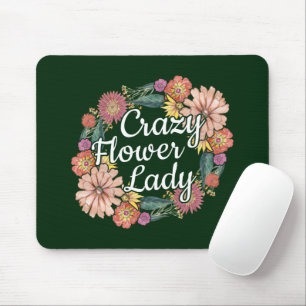Tapis De Souris Dame des fleurs folles - Zinnia Gardener