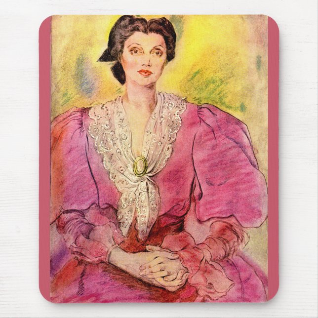 Tapis De Souris dame rose (Devant)