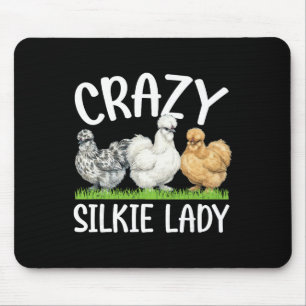 Tapis De Souris Dame Silkie folle Amoureuse de poule Silkie Propri