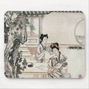Tapis De Souris Dames chinoises dans un jardin