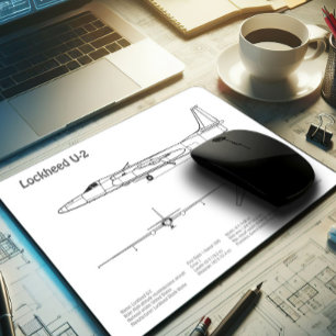Tapis De Souris Dames dragons U-2 - Plans de plan d'avion BD