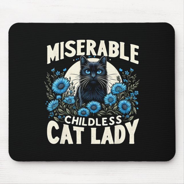 Tapis De Souris Dames Misérable Chat Enfant Lady Us Election Da (Devant)
