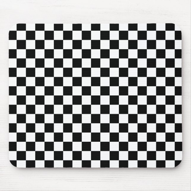 Tapis De Souris Damier noir et blanc (Devant)
