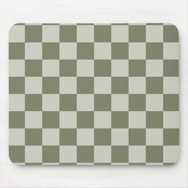 Tapis De Souris Damier Vert Sauge (Devant)