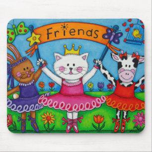 Tapis de souris d'amies de ballerine