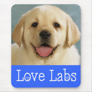 Tapis de souris d'amour de chiot Retriever Labrado