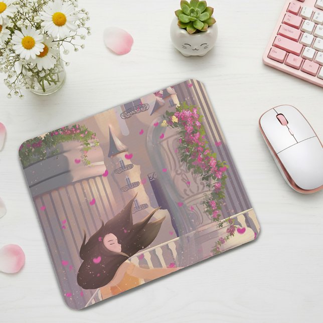 Tapis De Souris Dancing Girl by the Castle Mouse Pad (Créateur téléchargé)