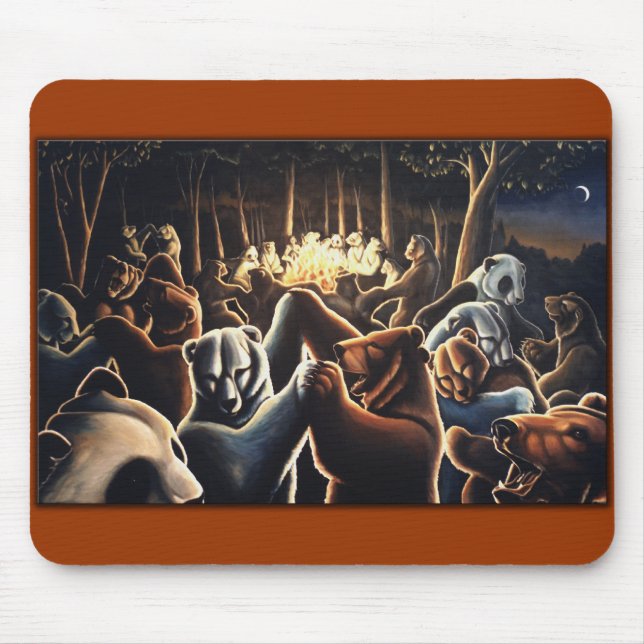 Tapis De Souris Dancing Ours Art Mousepad Faune Art Mousepad (Devant)