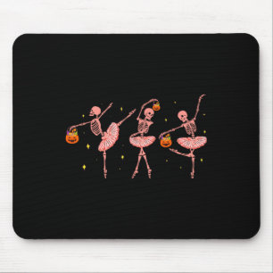 Tapis De Souris Dancing Skeleton Ballerina Halloween Jack O Lanter