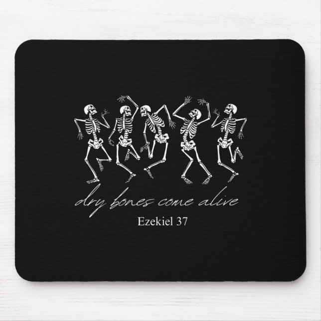 Tapis De Souris Dancing Skeleton Dry Bones Come Alive Christian Ha (Devant)