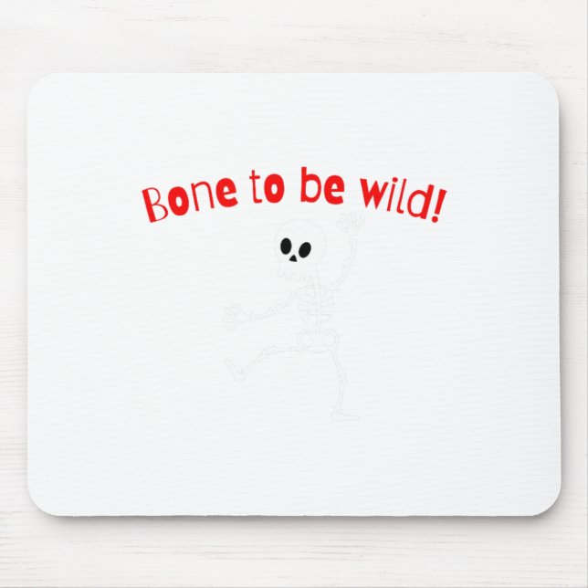 Tapis De Souris Dancing Skeleton Halloween Funny Bone Wild (Devant)