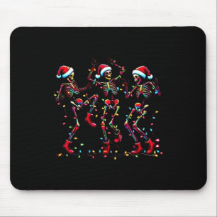 Tapis De Souris Dancing Skeleton Père Noël Noël clair Noël