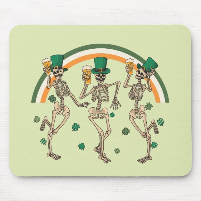Tapis De Souris Dancing Skeletons St Patrick (Devant)