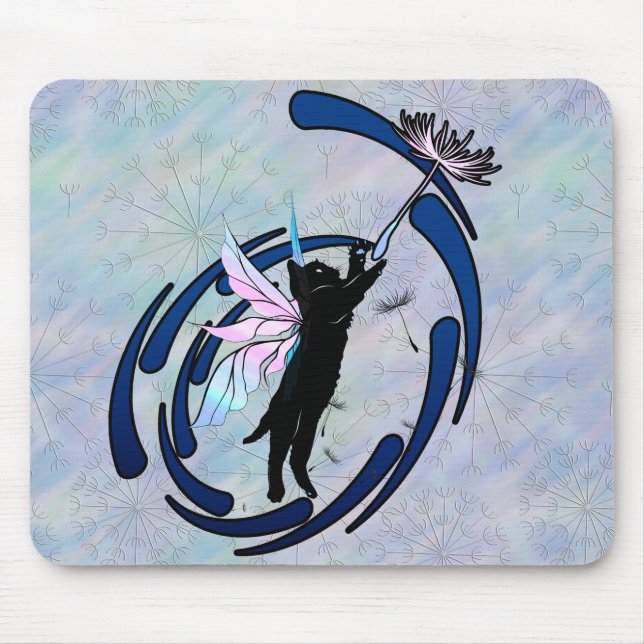 Tapis De Souris Dandelion de chat cosmique (Devant)