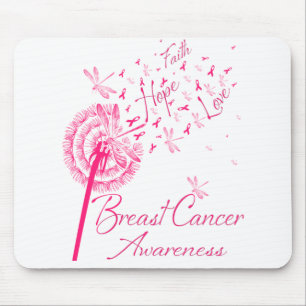 Tapis De Souris Dandelion Faith Hope Love Cancer du sein Sensibili
