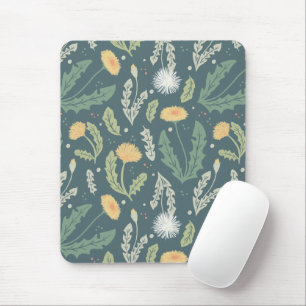 Tapis De Souris Dandelion Floral Weed Motif