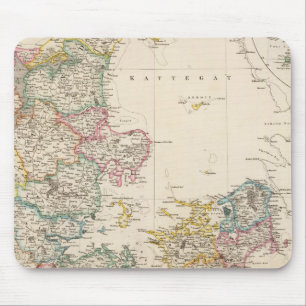 Tapis De Souris Danemark avec carte d'entrée de l'Islande