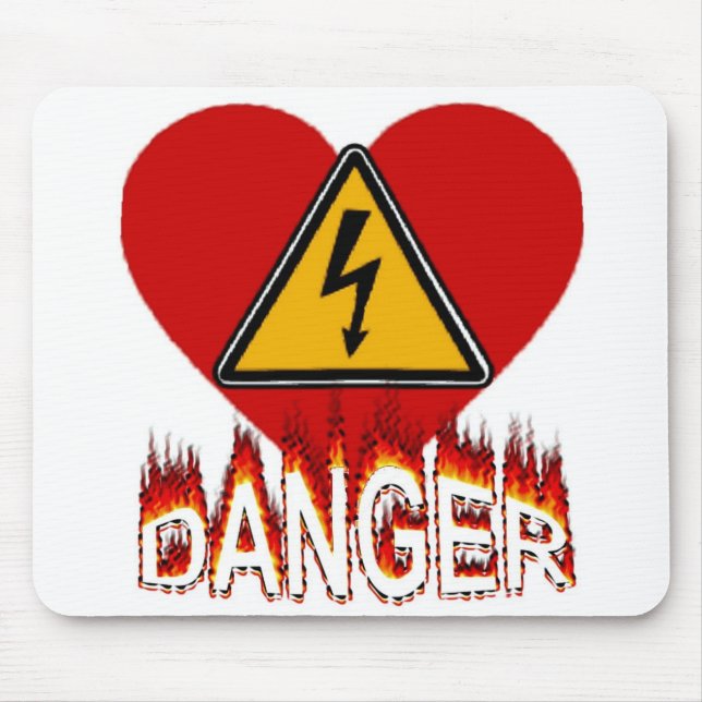 Tapis De Souris Danger Love Mousepad (Devant)