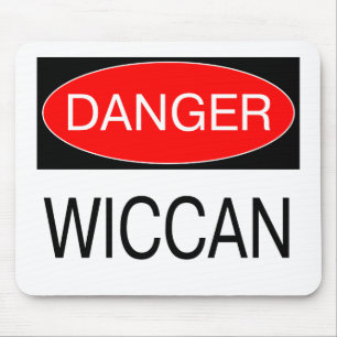 Tapis De Souris Danger - Wiccan Drôle sorcière T-shirt Casquette M