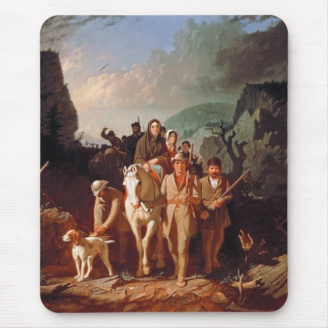 Tapis De Souris Daniel Boone escortant des colons  (Devant)