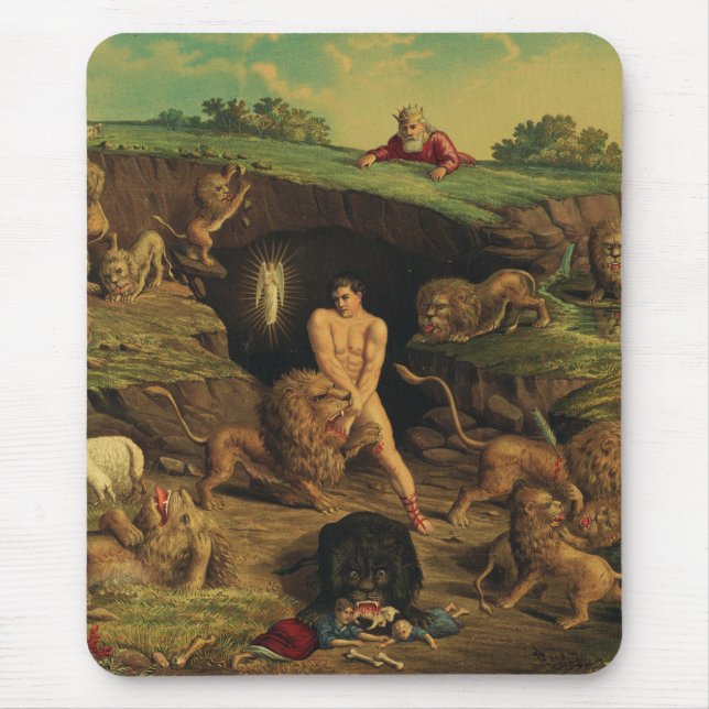 Tapis De Souris Daniel dans la fosse aux lions (Devant)
