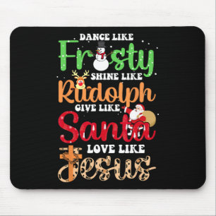 Tapis De Souris Danse Comme Frosty Shine Rudolph Donner Père Noël 