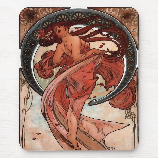 Tapis De Souris Danse d'Alfons Mucha (Devant)