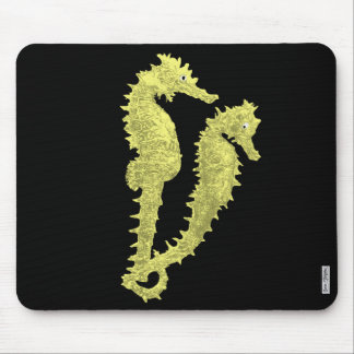 Tapis De Souris Danse Des Chevaux De Mer (Jaune)