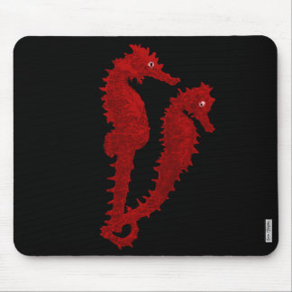 Tapis De Souris Danse Des Chevaux De Mer (Rouge)