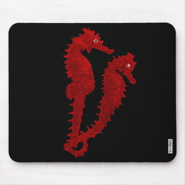 Tapis De Souris Danse Des Chevaux De Mer (Rouge) (Devant)
