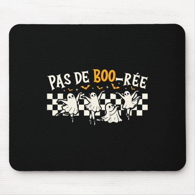 Tapis De Souris Danse d'Halloween Pas De Boo-rée Ghost Ballet (Devant)