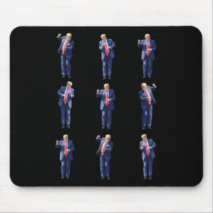 Tapis De Souris Danse drôle de Trump dansant comme un criminel Vot