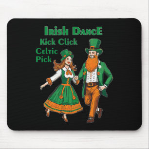 Tapis De Souris Danse Irlandaise Kick Click Danse St Patrick's Day